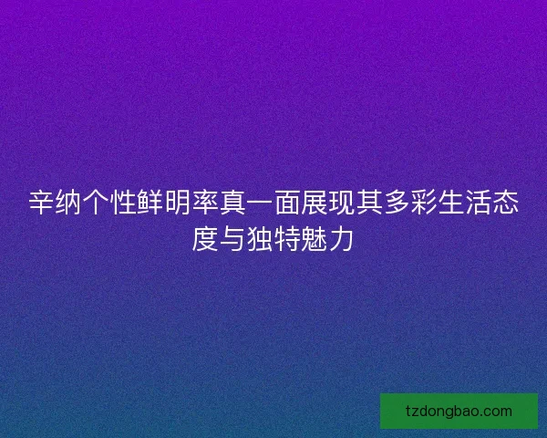 辛纳个性鲜明率真一面展现其多彩生活态度与独特魅力